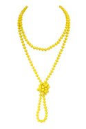 8mm Longline Hand Knotted Necklace