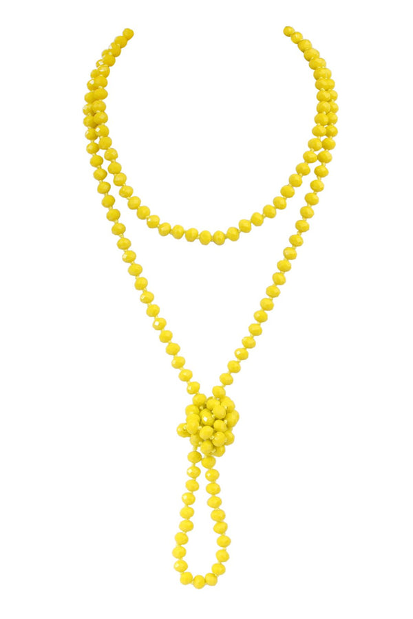 8mm Longline Hand Knotted Necklace