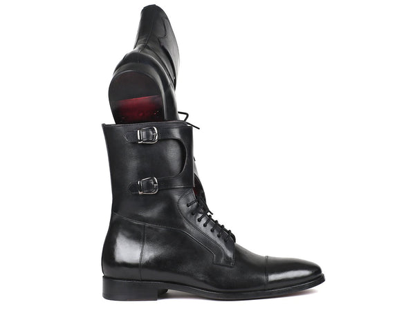 Paul Parkman Men's High Boots Black Calfskin