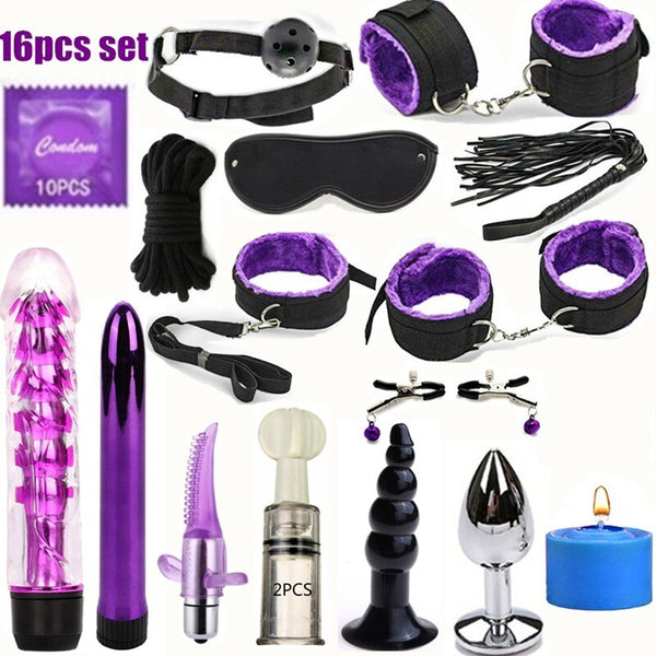 23pcs Sexy Lingerie Nylon Bondage Sex Toy Exotic Set