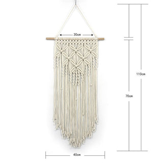 Buy tapestry-beige Handmade Wall Hanging Tapestry Macrame