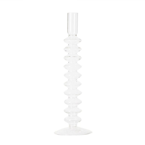 1pc Clear Glass  Candle Holder