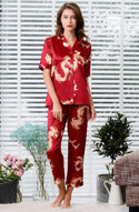 Couple Silk Satin Pajamas