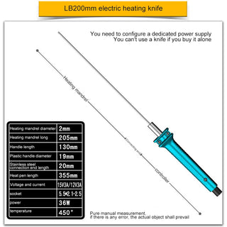 Buy 20cm 15-35w Professional Foam Cutter Pen 5/10/15/20/25cm Electric Cutting Machine AC100-240V Hot Cutter Pen for Pearl Cotton KT Plate