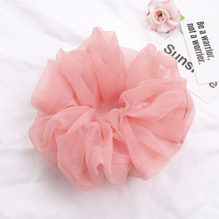 Buy watermelon-red Big Size Organza Hair Scrunchies