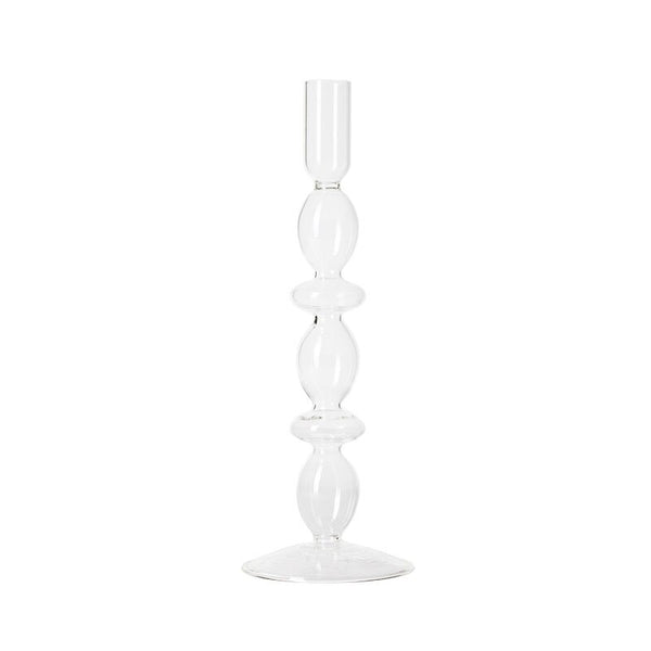 1pc Clear Glass  Candle Holder