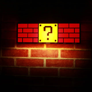 Video Game Question Mark Block Hanging Lamp