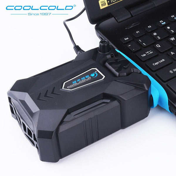 COOLCOLD Vacuum Portable Laptop Cooler USB Air Cooler External Extracting Cooling Fan Notebook for 15 15.6 17 Inch Laptop