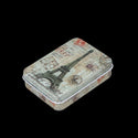 1pc Tin Cigarettes Cases Boxes Holder Sealed Tobacco Humidor Rolling Paper Storage Box Eiffel Tower Printed Smoking Accessories