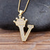 New Luxury Copper Zircon A-Z Crown Alphabet Pendant Chain Necklace Punk Hip-Hop Style Fashion Woman Man Initial Name Jewelry - Webster.direct