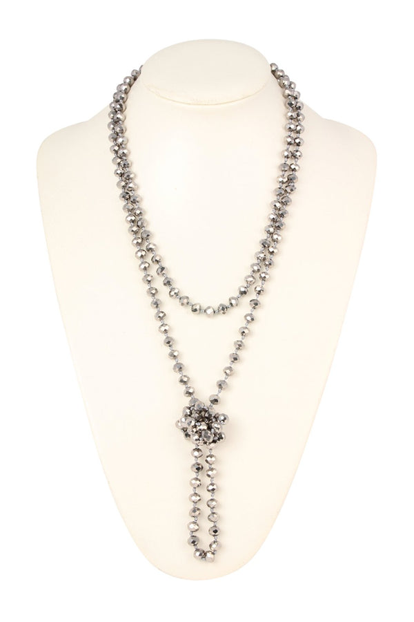 8mm Longline Hand Knotted Necklace