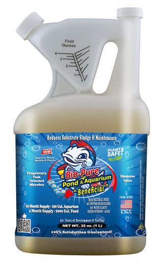 Bio-Pure Pond & Aquarium BENEFICIAL 32 Oz. Treats Up to 28,000. Gallons - CASE OF 6