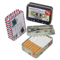 1pc Tin Cigarettes Cases Boxes Holder Sealed Tobacco Humidor Rolling Paper Storage Box Eiffel Tower Printed Smoking Accessories