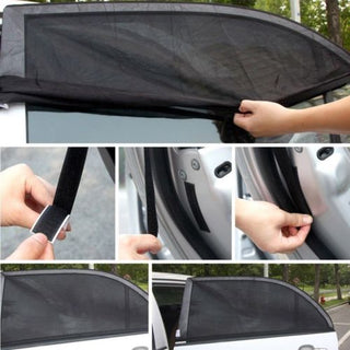 Car Window Shades Mosquito Net Sun Cover Rear Side Kids Baby UV Protection Block Mesh Mosquito Repellent Cover