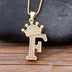 New Luxury Copper Zircon A-Z Crown Alphabet Pendant Chain Necklace Punk Hip-Hop Style Fashion Woman Man Initial Name Jewelry - Webster.direct