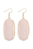 Natural Oval Stone Earrings