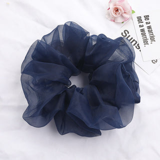 Buy navy Big Size Organza Hair Scrunchies