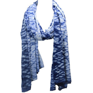 Ripple Indigo Dyed Long Scarf