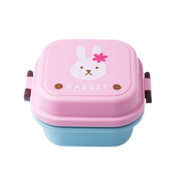 Cartoon Healthy Plastic Lunch Box Microwave Oven Lunch Bento Boxes Food Container Dinnerware Kid Childen Lunchbox