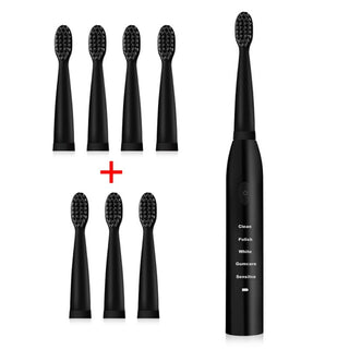 Buy black-set Ultrasonic Sonic Electric Toothbrush Rechargeable Tooth Brushes Washable Electronic Whitening Teeth Brush Adult Timer Toothbrush