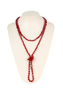 8mm Longline Hand Knotted Necklace