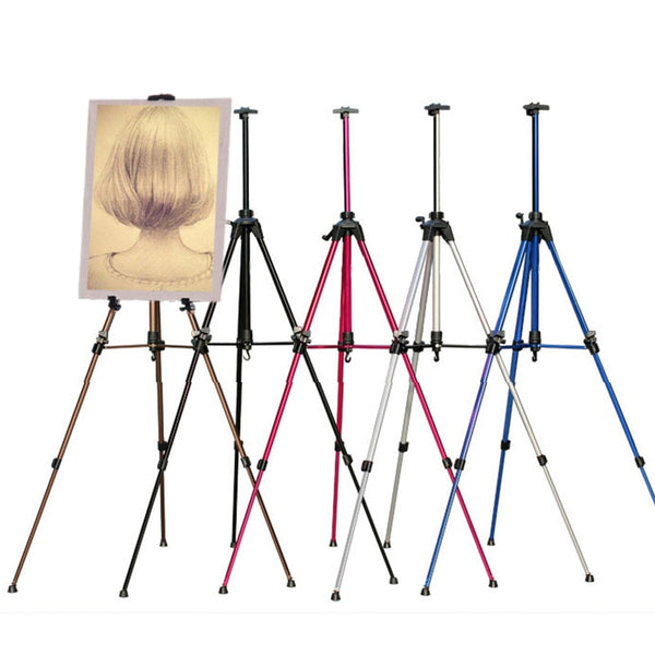 Art Drawing Hand Crank Aluminum Alloy Easel Retractable Metal Sketch Easel