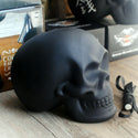 Black Skull Piggy Bank DIY Chalk Doodling Ceramic Ornaments