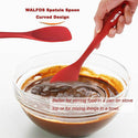 WALFOS Food Grade Silicone Cooking Spoon Essential Heat-Resistant Flexible Nonstick