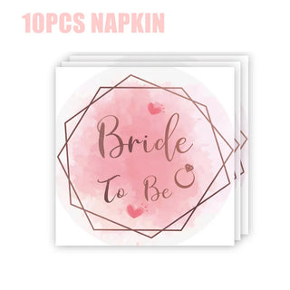 Buy 10pcs-napkin Bride to Be Party Decorations Latex Balloons Set Cup Plates Bachelorette Party Supplies Veil Sash Team Bride Wedding Decor