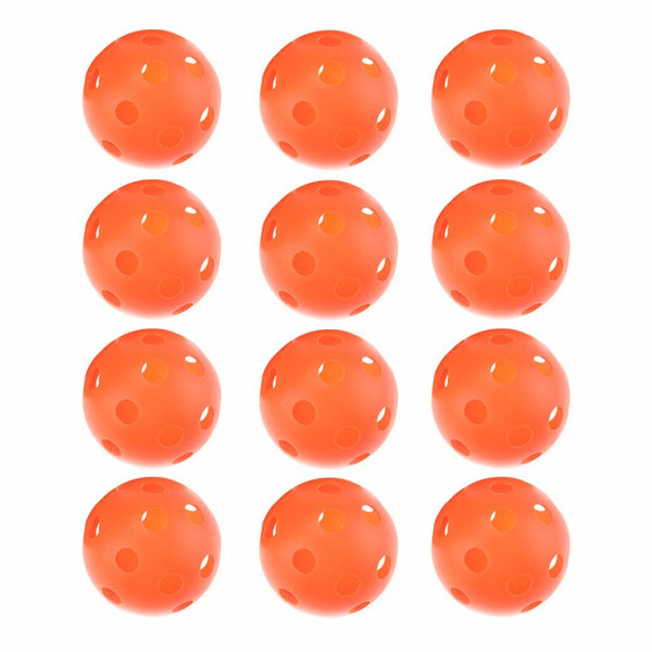 CRESTGOLF 12pcsX90mm Pickleball Plastic Airflow Hollow Indoor Practice Training Ball Baseball Golf Ball Accessories