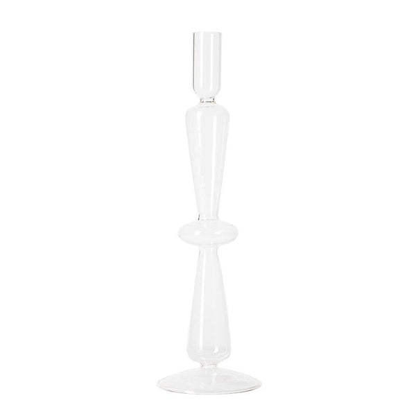 1pc Clear Glass  Candle Holder