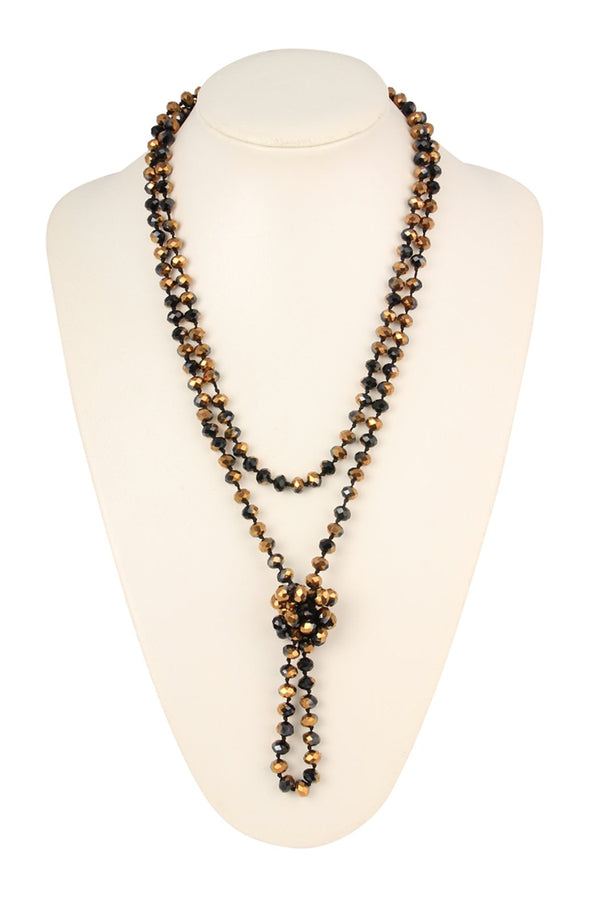 8mm Longline Hand Knotted Necklace