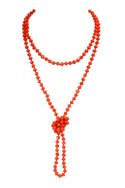 8mm Longline Hand Knotted Necklace