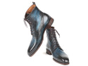 Paul Parkman Men's Blue & Brown Leather Boots