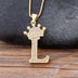 New Luxury Copper Zircon A-Z Crown Alphabet Pendant Chain Necklace Punk Hip-Hop Style Fashion Woman Man Initial Name Jewelry - Webster.direct