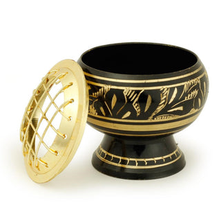 Black Brass Burner With Net Top