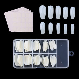 Buy 100natural100glue 100-600pcs False Nails