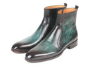 Paul Parkman Turquoise Burnished Side Zipper Boots