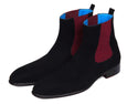 Paul Parkman Black Suede Chelsea Boots