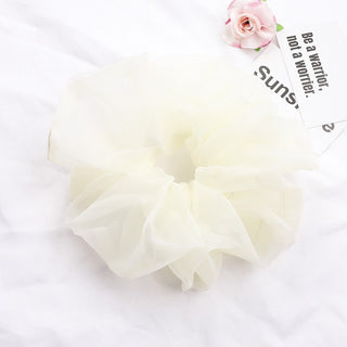 Buy beige Big Size Organza Hair Scrunchies