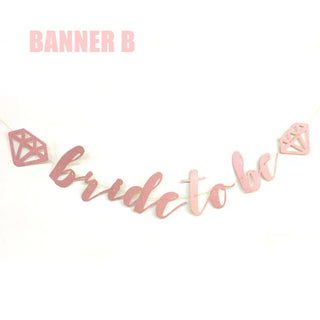 Buy banner-b Bride to Be Party Decorations Latex Balloons Set Cup Plates Bachelorette Party Supplies Veil Sash Team Bride Wedding Decor