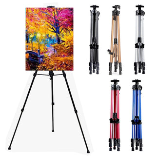 Art Drawing Hand Crank Aluminum Alloy Easel Retractable Metal Sketch Easel