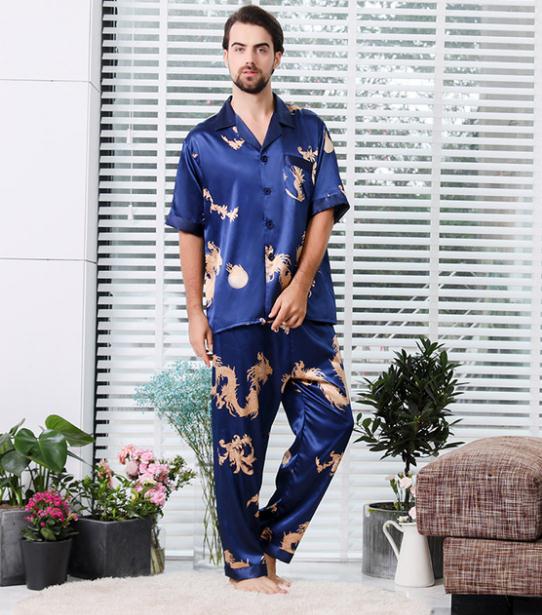 Couple Silk Satin Pajamas