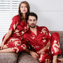 Couple Silk Satin Pajamas