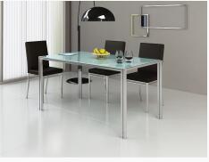 Stretch table. Fold the dining table and chairs.