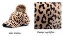 Faux Fur Pompom Ball Leopard Cap