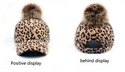 Faux Fur Pompom Ball Leopard Cap